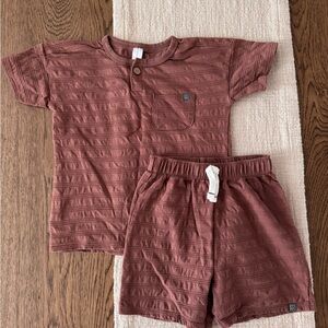 Brown Textured Kids' Set